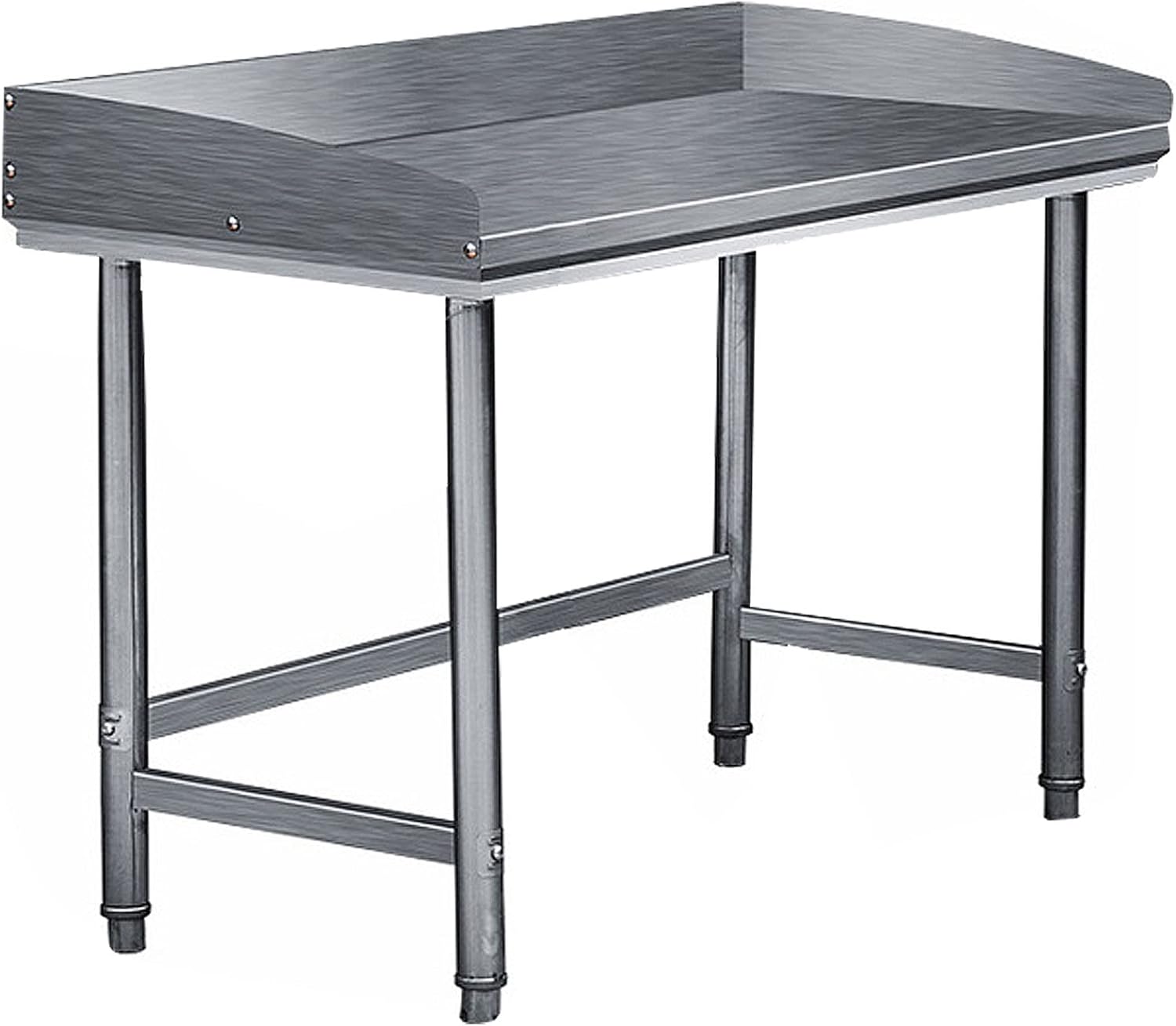 Stainless Steel Prep Table, Heavy Duty Metal Worktable with Undershelf and Backsplash, Commercial Workstation for Kitchen Restaurant Backyard