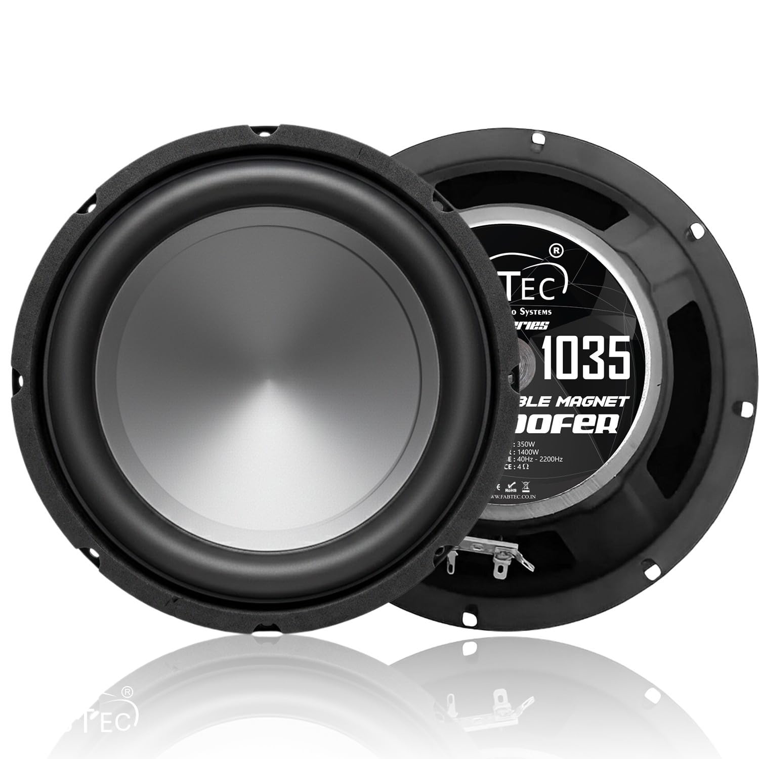 FABTEC 10 Inch Heavy Bass Woofer with Double Magnet – 350W RMS, 1400W Peak, 8 Ohm Speaker for Car Audio, Home Theater & DIY Sound Builds (Strong Ferrite Magnet, 90dB)-image-10