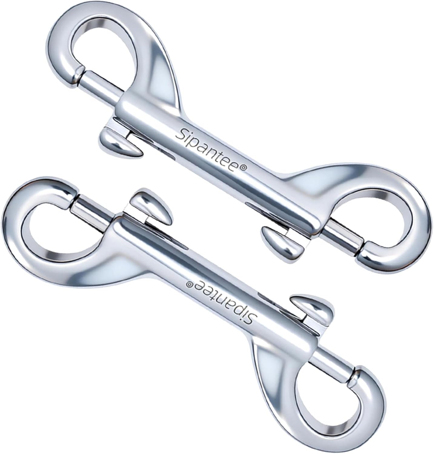 8PCS 316 Stainless Steel Double Ended Bolt Snap Hook Scuba Diving Hook Scuba Diving Clips 3-1/2 Inch Marine Grade Double End Snaps for Heavy Duty Double Snap Hook Trigger Chain Clips Double Sided Clip - Image 2