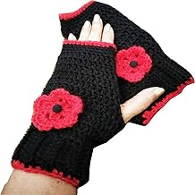 iSILK Women Crochet Handmade Knited Woolen Gloves