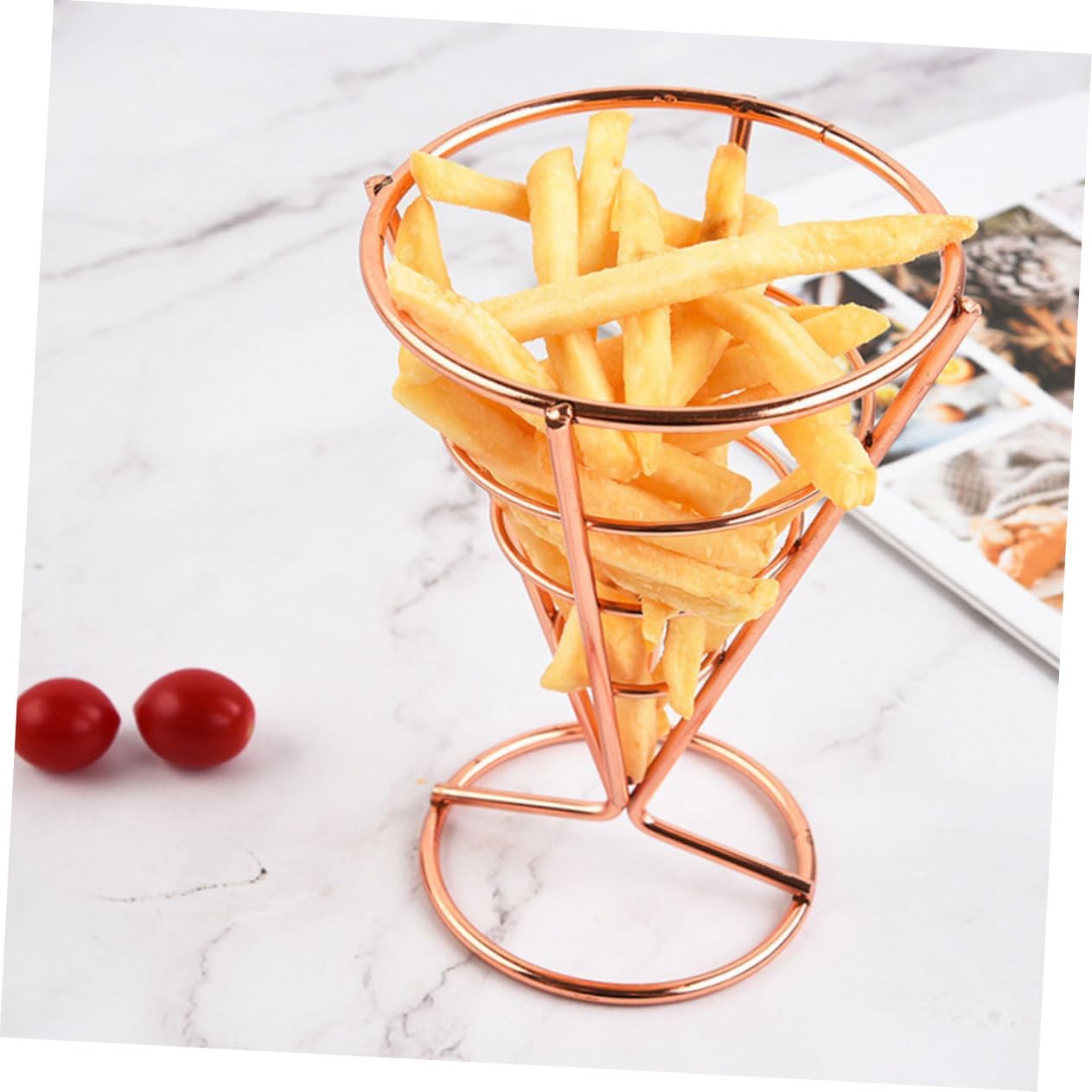 3pcs French Fries Holder Chip Appetizer Cones Snacks Stand Basket Tray for Restaurant