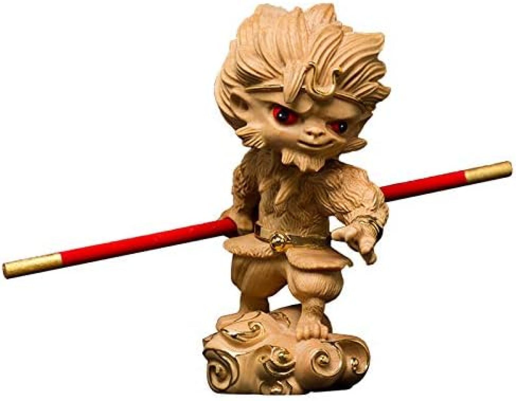 孫悟空　置物 Amazon.co.jp: 孫悟空の置物・木製彫刻 神像 美術品「西遊記 孫悟空 斉