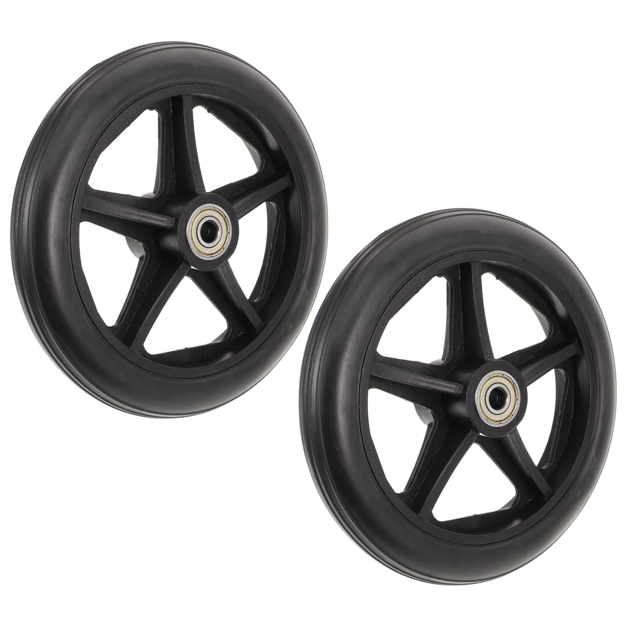 Ruedas delanteras de repuesto para silla de ruedas de 6 pulgadas con rodamiento silencioso resistente al desgaste para andador andador andador accesorios rueda reemplazable