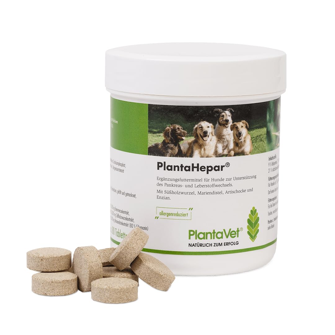 PlantaHepar 800mg | 240 Tabletten | Ergänzungsfuttermittel für Hunde | Zur Pflege des Pankreas- und Leberstoffwechsels