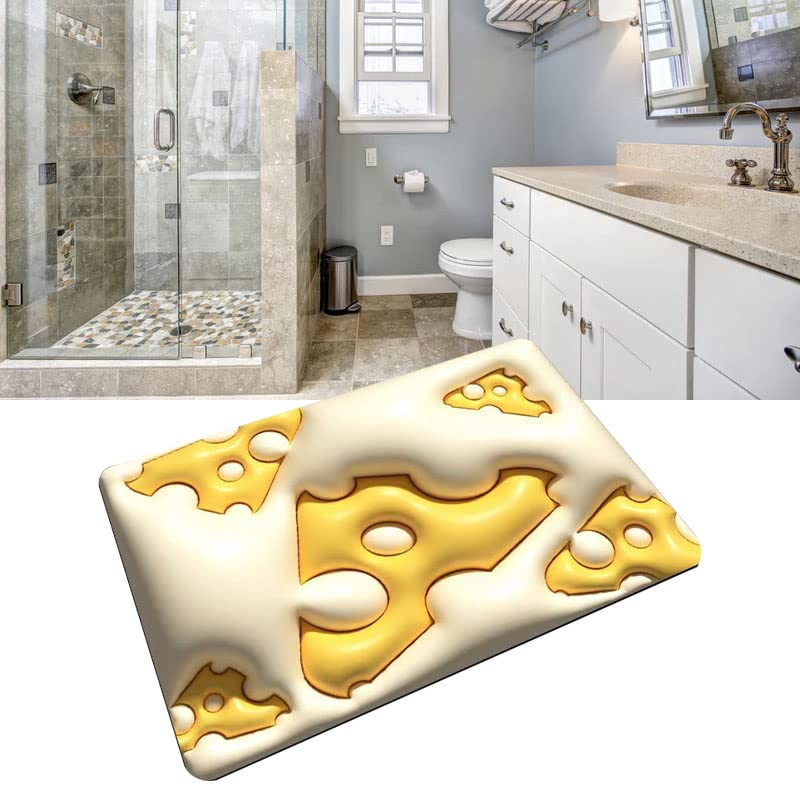 Soft Diatom Mud Floor Mat, 3D Stereo Vision Soft Bathroom Rugs, Diatomaceous Earth Breathable Water Absorption Anti Slip 3D Absorbent Mat Versatile Skid Resistance Fast Drying for Family(H4) - Image 4