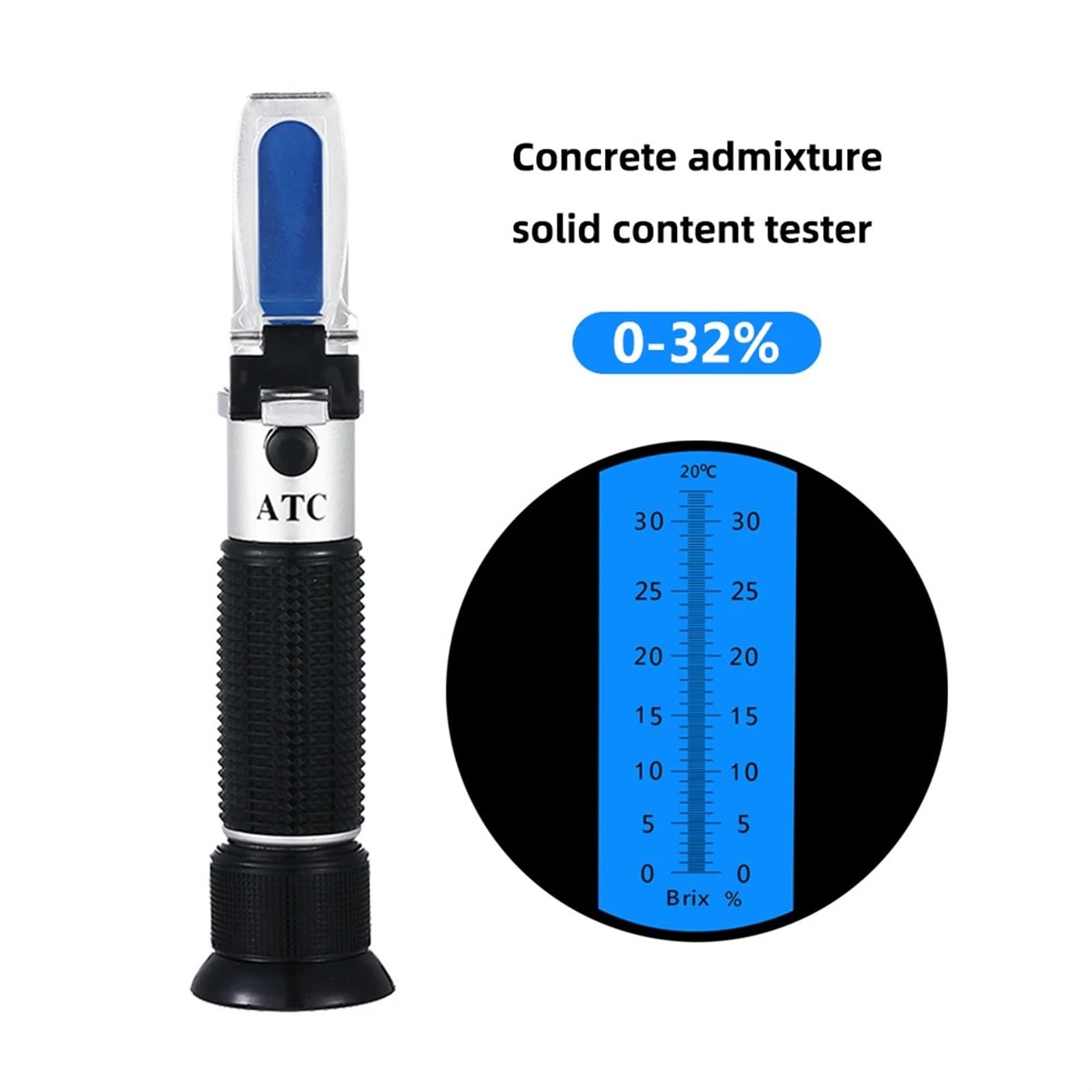 Misuratore Portatile del Contenuto di Solidi for additivi for calcestruzzo, rifrattometro 0-80%, misuratore specifico ATC, Strumento for l'industria, Vernice Medica(32)