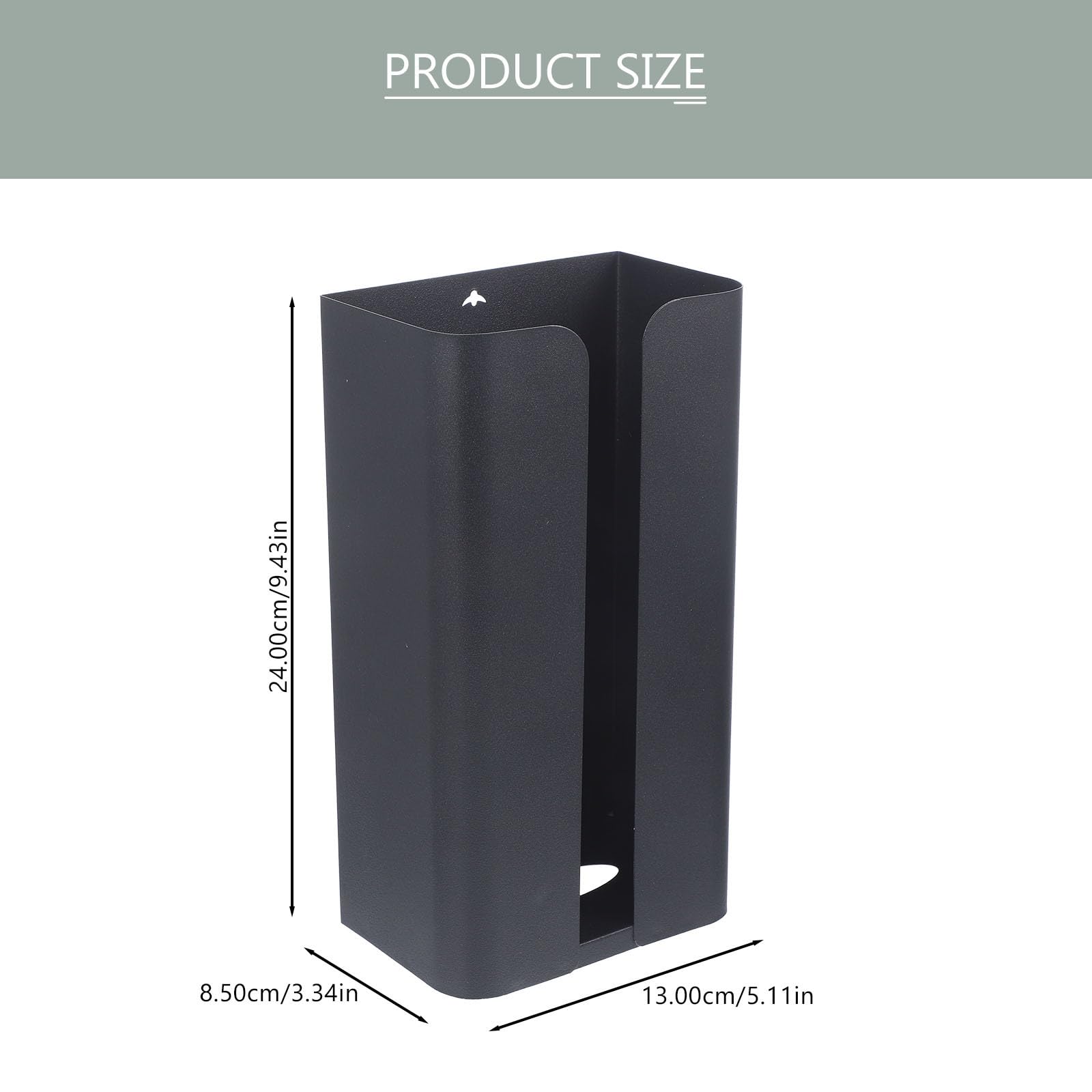 DOITOOL Dispensador Diseño Sencillo y Resistente Negro de Servilletas de Cocina Magnético de Acero al Carbono para Uso en Restaurantes y Hogar