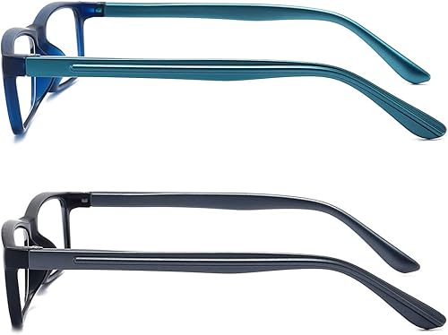 Miniatura 7 de Lentes de lectura con bloqueo de luz azul para hombres y mujeres, marco rectangular, lectores de computadora con bisagra de resorte