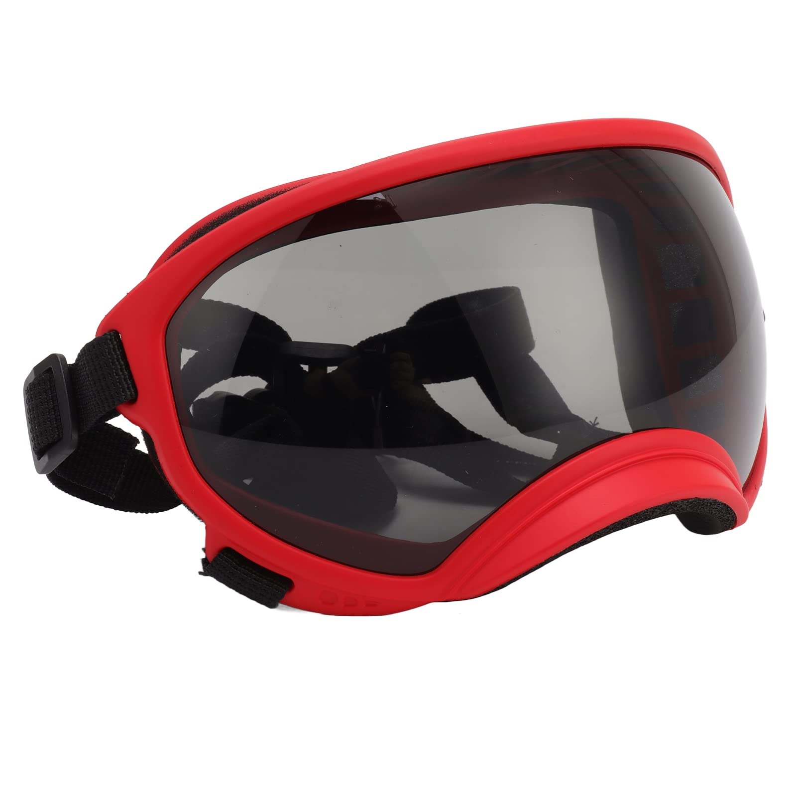 Dog Goggles Windproof Proof Adjustable Strap Dog Sunglasses for Large Breed Red Frame and Transparent Goggles Multi Th Dog GogglesDog Sunglass (Red Frame and Black Goggles)