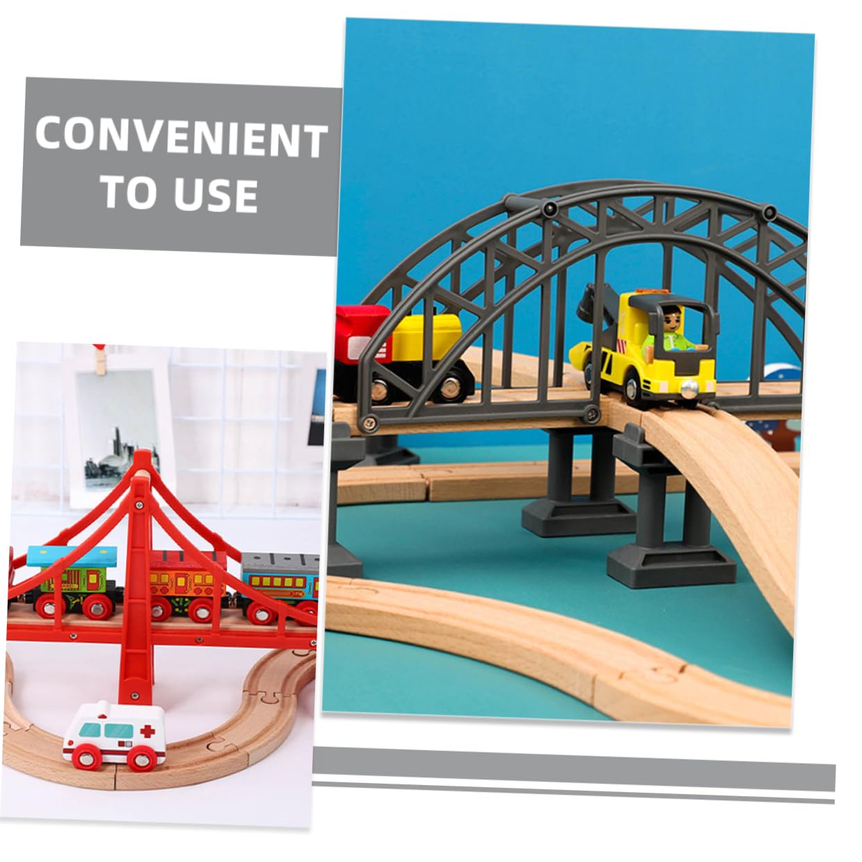 Yardwe 2Pcs Funny Bridge Sturdy Simulation Train Bridges for Model Railway Accessories for Scene Building and Imaginative Play with Major Train Brands