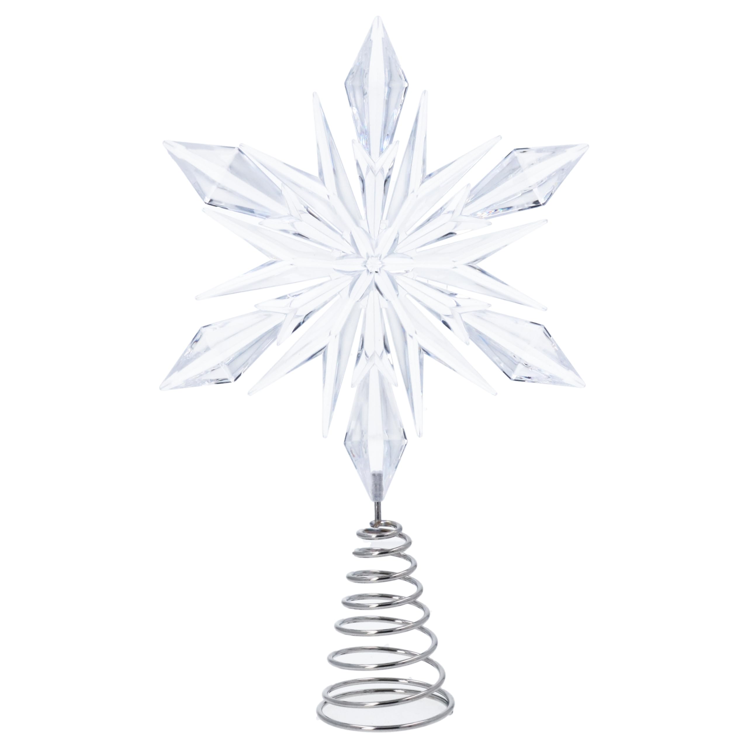 Gisela Graham Clear Acrylic Star Christmas Tree Topper