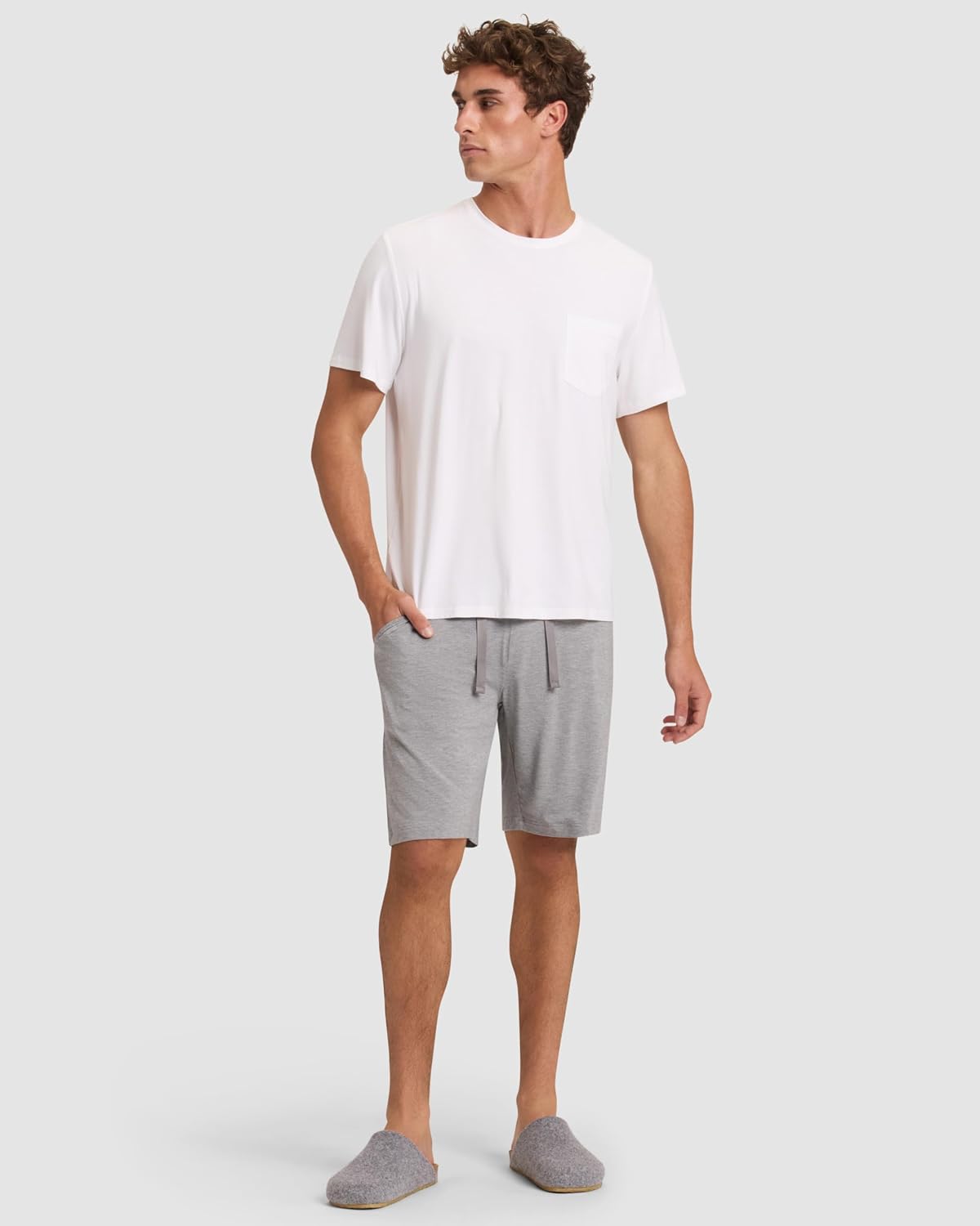 Cozy Earth Men’s Stretch-Knit Pajama Shorts - Breathable Temperature Regulating 95% Viscose from Bamboo Blend