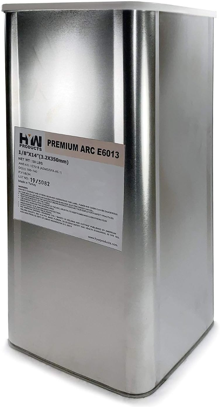 E6013 50 lb Steel Can 3/32" 1/8" 5/32" Welding Electrode Rods (1/8" 50 LBS)