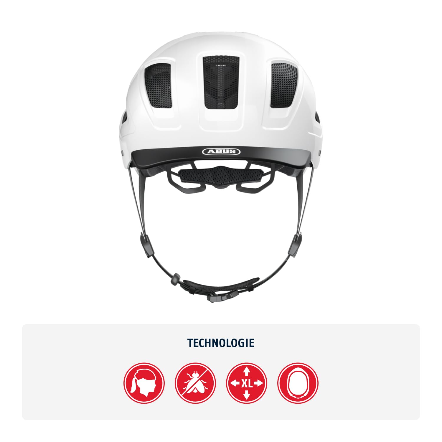 ABUS Stadthelm Hyban 2.0 - Fahrradhelm mit Rücklicht, ABS-Hartschale, guter Passform - für Damen und Herren