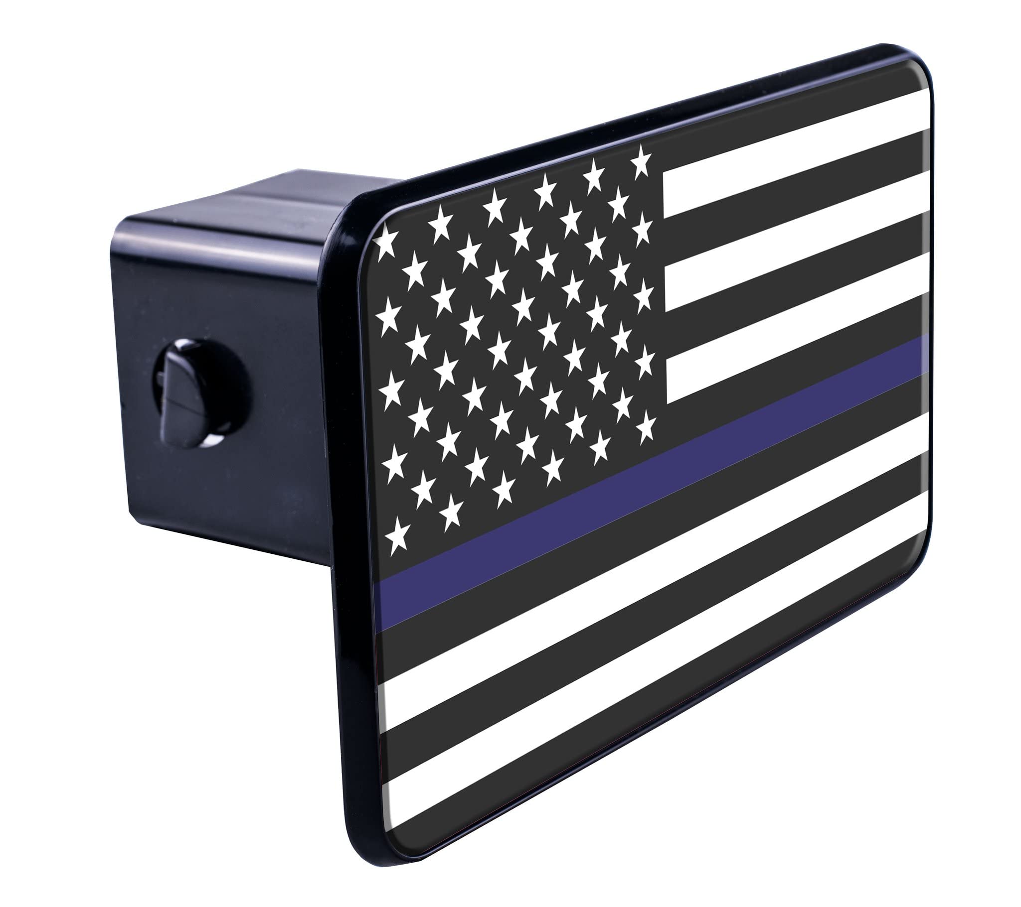 Thin Blue Line American Flag Plastic ABS Trailer Hitch Cover Car-Truck-SUV 2" Receiver
