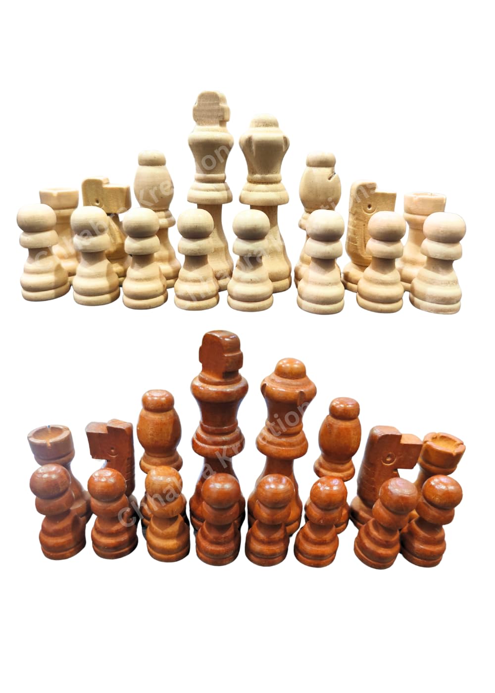Handcrafted Wooden Chess Pieces, Set of 32, Made in India, Board Game Accessories (B0D76MSNHT) Amazon Price History, Amazon Price Tracker