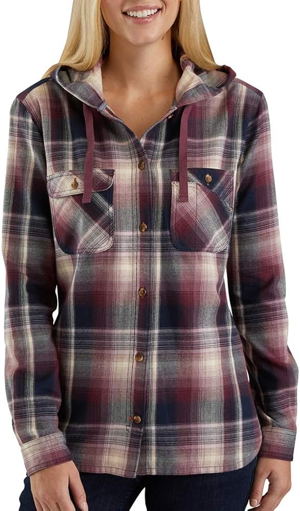 Womens hooded flannel shirts Clearance