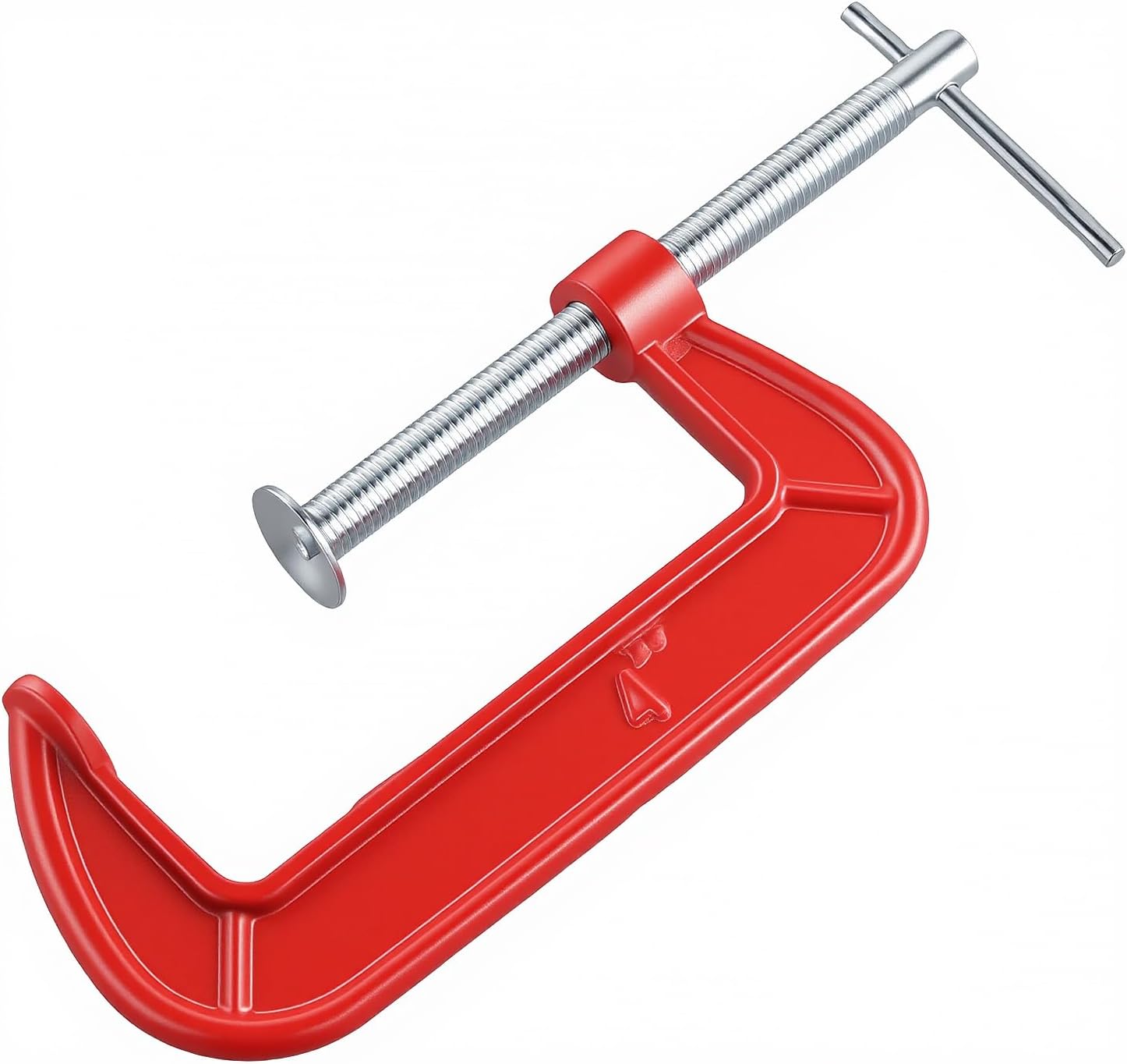 LEXININ 10 Pack 4 Inch G Clamp, 105mm Jaw Opening, Cast Iron C Clamps for Woodworking Welding Building, Red