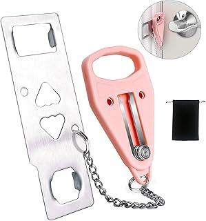 BLESSEDNESS-AU Portable Door Lock,Home Security Door Locker,Travel Lockdown Locks for Additional Safety and Privacy Perfec...