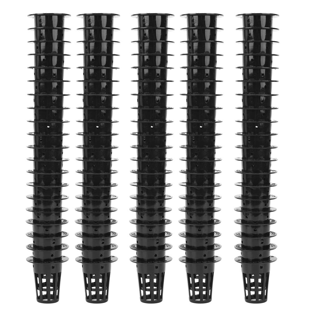 100Pz Vasi per Idroponica,Cestino per piante idroponiche, Net Pot idroponica, Serra Hydroponics Pot,Garden Grow Pianta Vegetale Seed Germinate Nursery Pots(Nero)