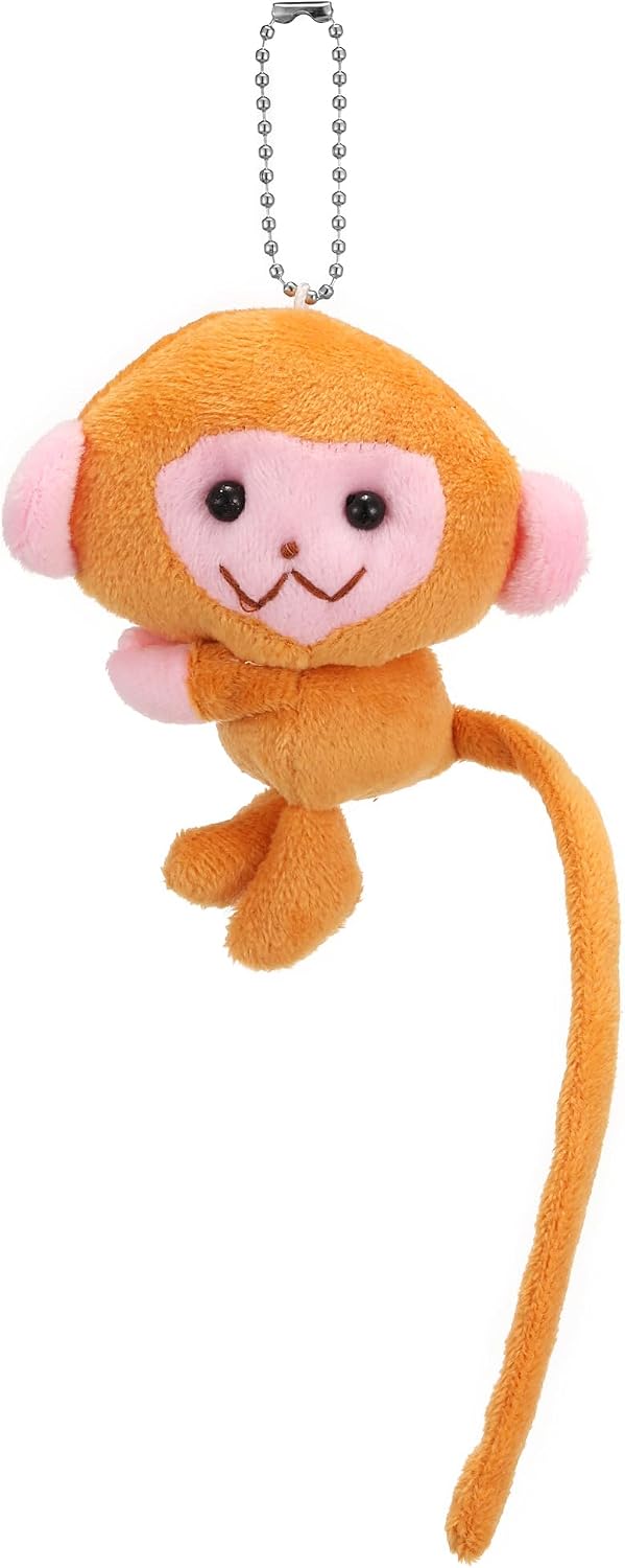 PUCAPOCO Cute Monkey Keychain Kawaii Plush Long Tail Monkey Bag Purse Charms Keychains