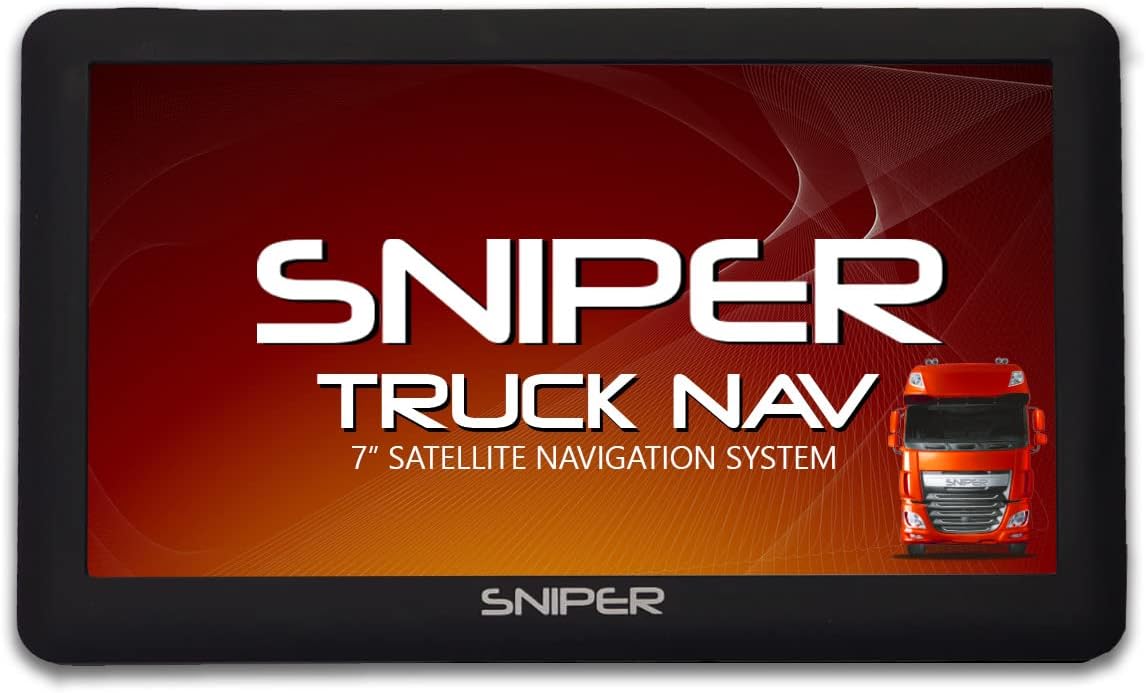 Sniper SN-701T Truck Nav with latest UK and Europe Maps, 7″ Sat Nav for Truck, Lorry, HGV, LCV, Motorhome, Caravans
