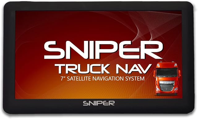 Sniper SN-701T Truck Nav with latest UK and Europe Maps, 7 Sat Nav for Truck, Lorry, HGV, LCV, Motorhome, Caravans