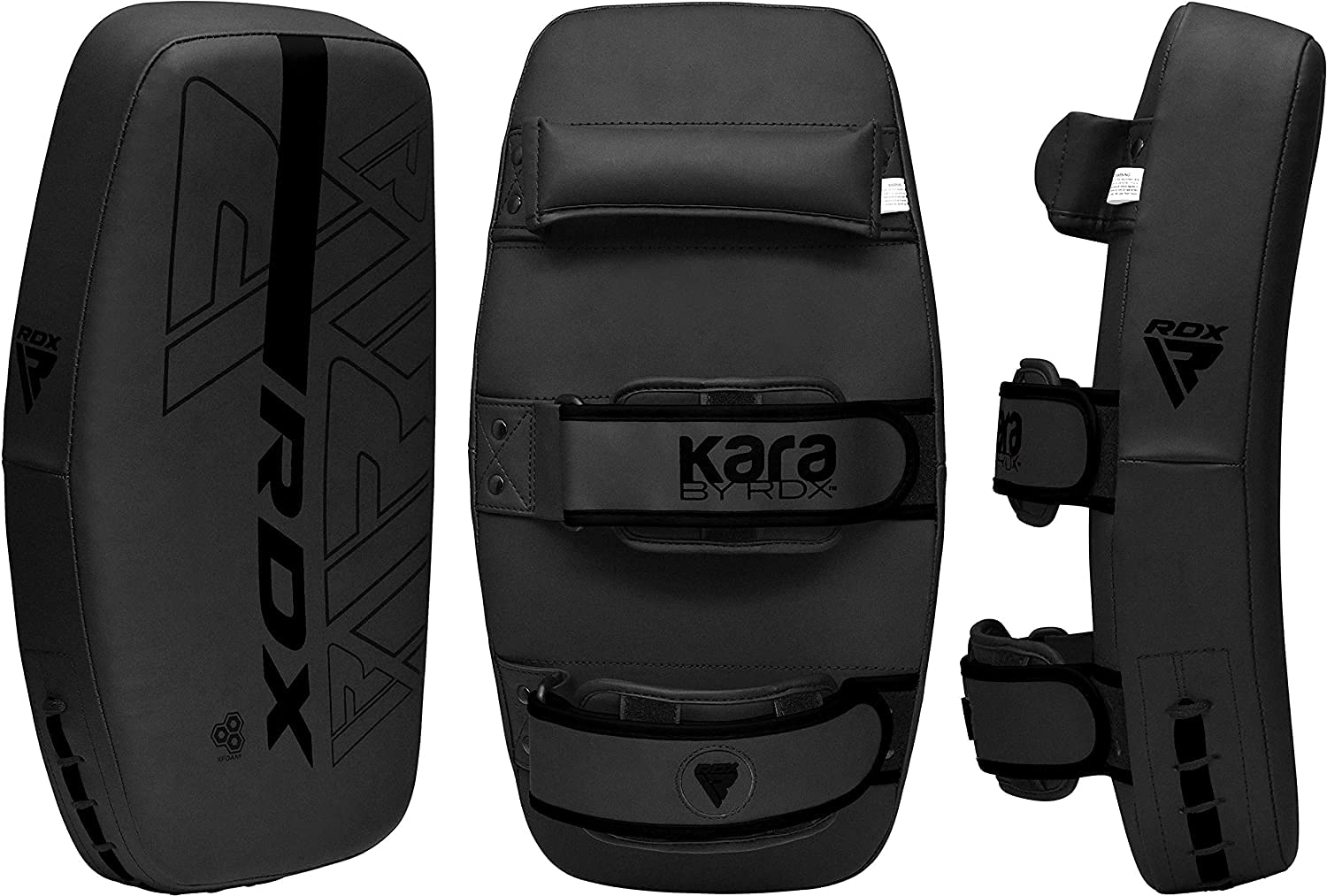 RDX Thai Pads Paos Muay Thai Kick Boxing Entrenamiento, Maya Hide Cuero Boxeo Almohadilla, Kara Curvo Escudo Manoplas para MMA Kicking Sparring Artes Marciales Taekwondo Combate Deportes Training Pad