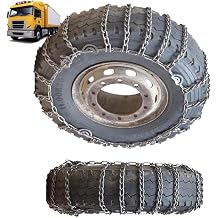 Set of 2 Snow Chains For Cars Suv Pickup Trucks Commercial trucks AVT- Quick Fit AND Easy Installation,Reusable Universal Emergency Traction Snow Chains 11R22.5 2pcs 7.00-16