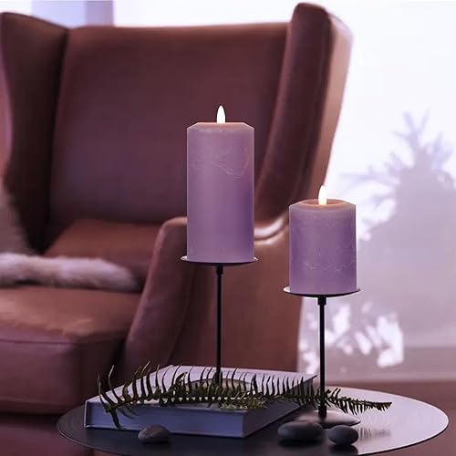 Miniatura 123 de Angelloong Velas parpadeantes de cristal transparente, sin llama, funcionan con control remoto y baterías, velas LED con temporizador, románticas