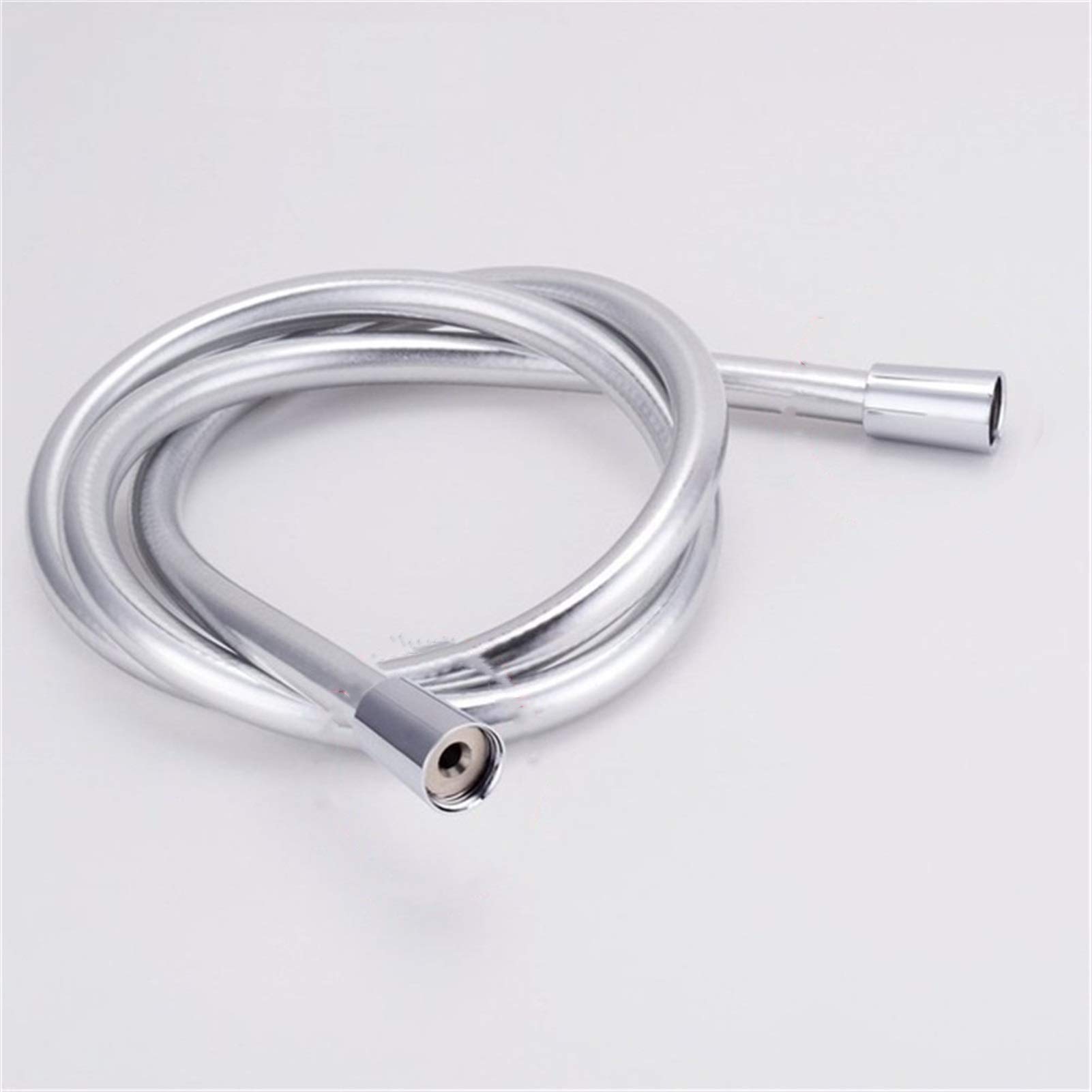 Shower Hose, Stainless Steel Universal Replacement Hose,Shower Black 1.5M 2M Plumbing Hoses Bathroom Bidet Faucet Pipe PVC(Silver B,150cm)