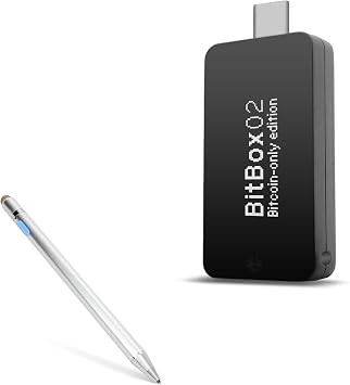BoxWave Stylus Pen Compatible with BitBox BitBox02 - AccuPoint Active Stylus, Electronic Stylus with Ultra Fine Tip - Metallic Silver