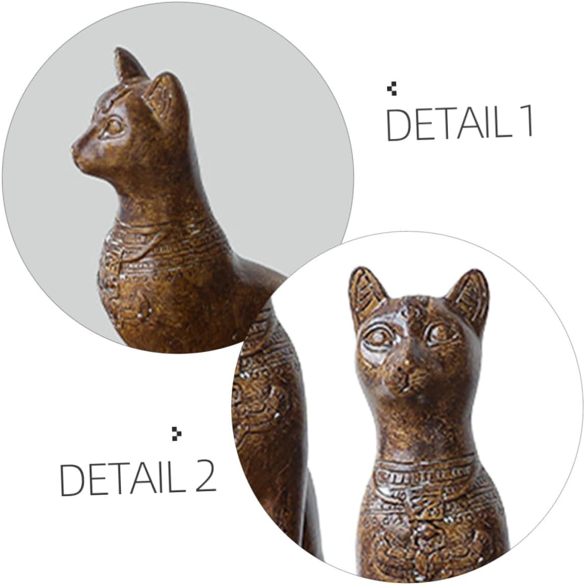 LIFKOME Unique Book Holders Egyptian Cat Bookends Resin Bookend Decorative Book End Office Supplies