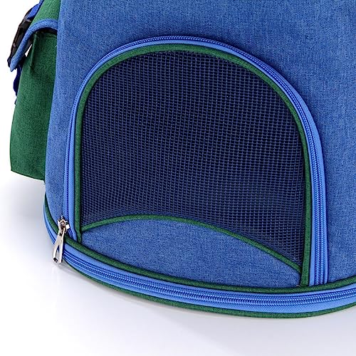 FUNAT Haustier Rucksack für Reisen Portable Katzentasche, Hund Mesh Atmungsaktiver Faltbarer Rucksack, Hund Reisetasche für Wandern Fahrrad und Motorrad zu Fuß