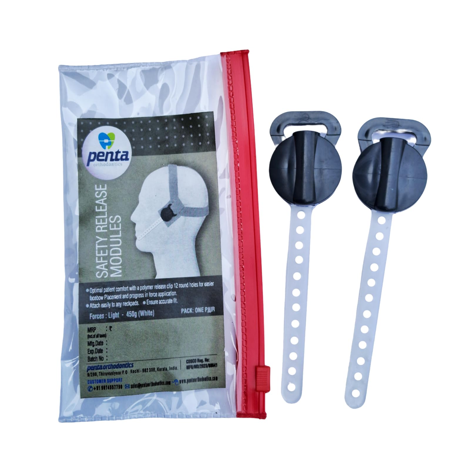 Penta Orthodontics Safety Release Modules, Light Force 450g, White, 1 Pair-image-8