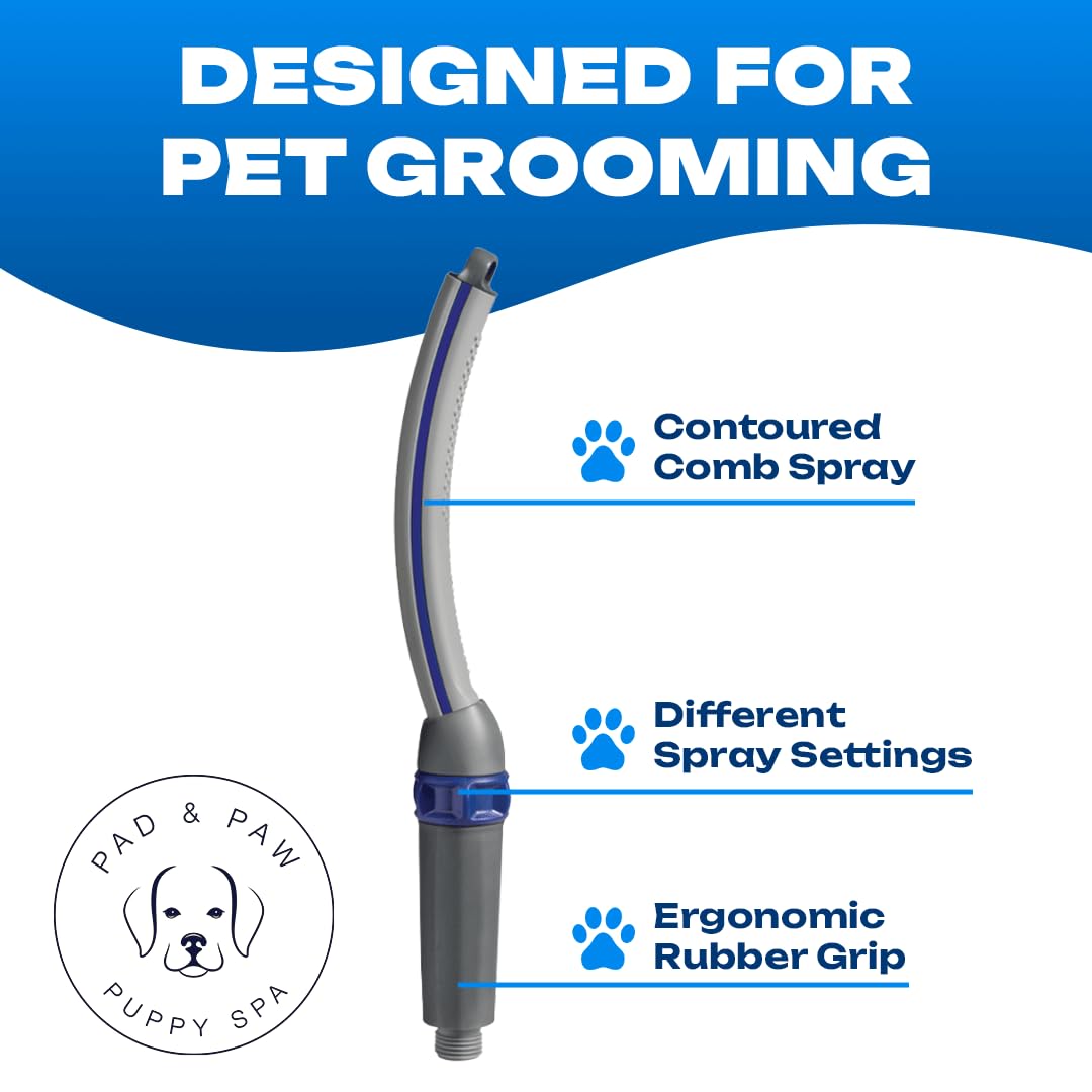 Pad & Paw Puppy Spa Dog Shower Attachment Hose for Dog Bath Dog Washing Hose Attachment Dog
