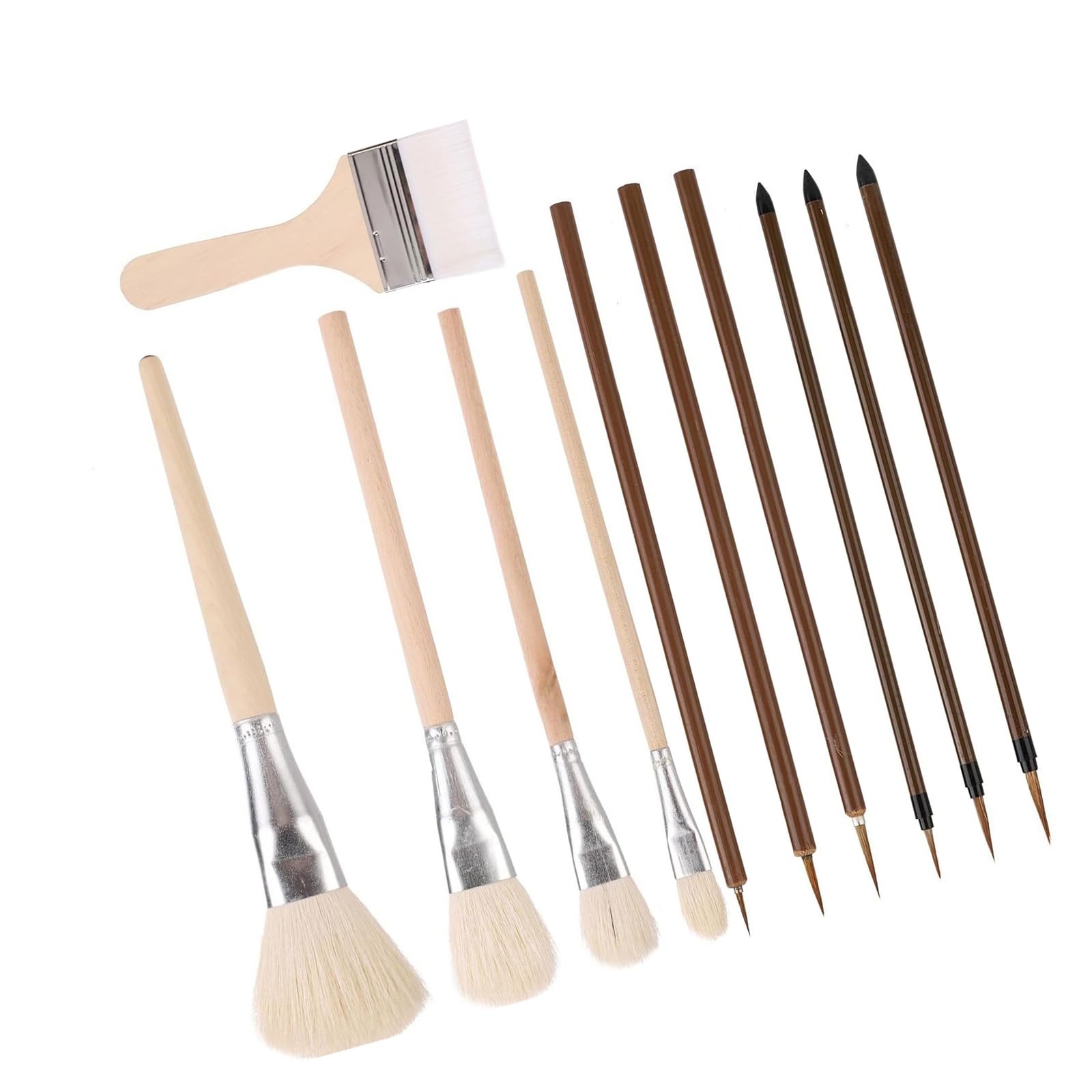 11 Pcs/Set Art Paintbrush Set Watercolor Brushes Artist Paint Brush Acrylic Paint Brush Drawing Supplies