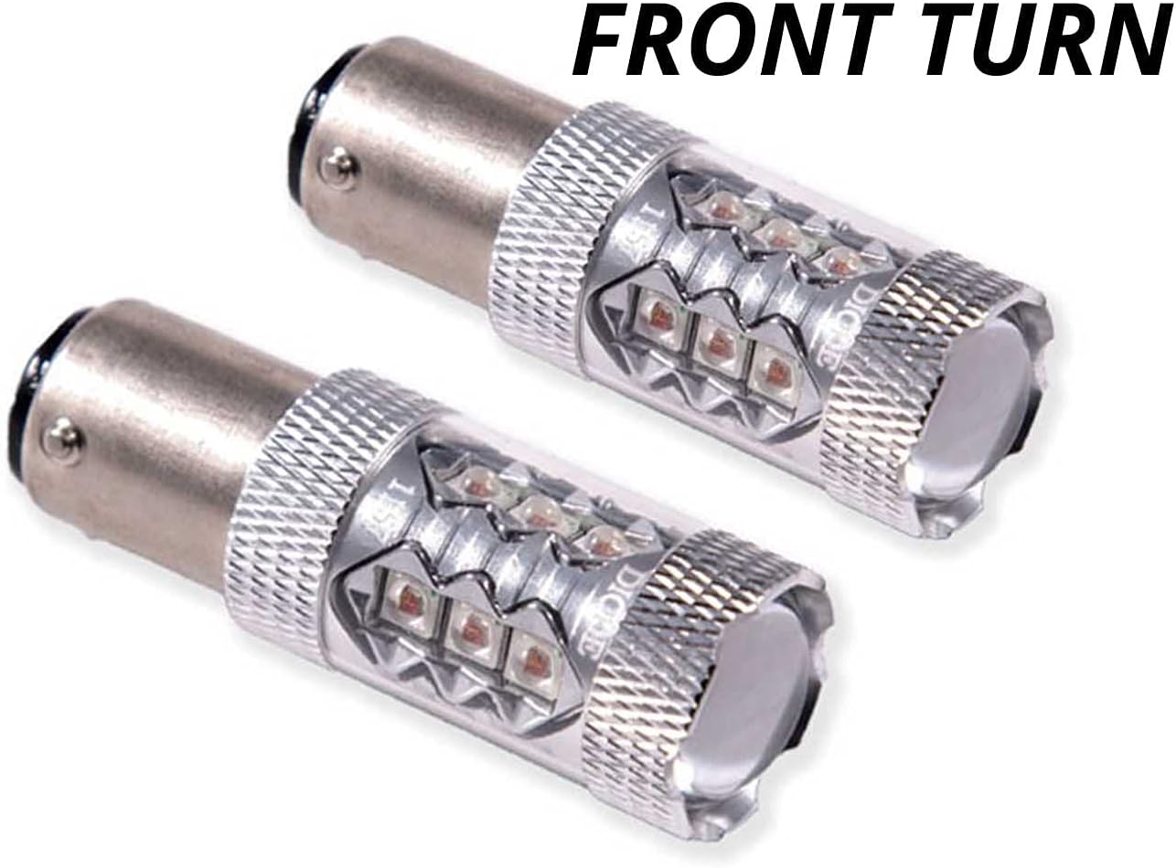 Diode Dynamics Front Turn Signal LEDs compatible with VW Beetle 2000-2005 (pair), 1157 HP48 Amber