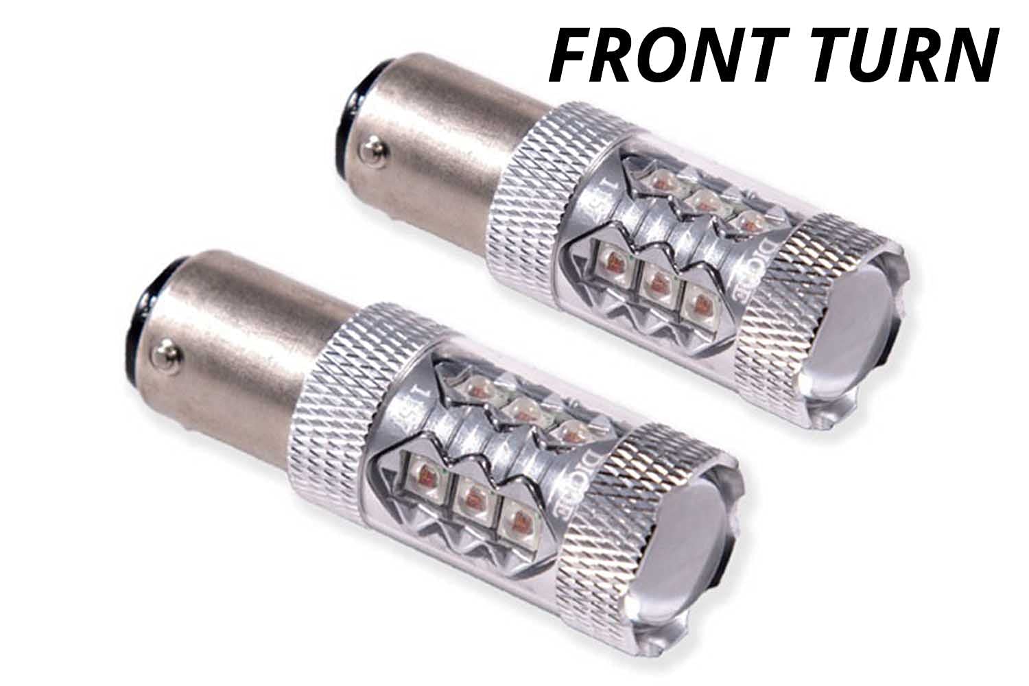 Diode Dynamics Front Turn Signal LEDs compatible with Toyota FJ Cruiser 2007-2012 (pair), 1157 HP48 Amber