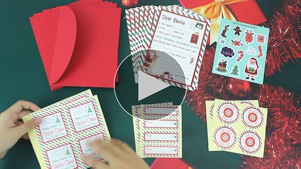 Amazon.com : KOFECIT Letter To Santa Kit 8 Sets - 5x 7”Fill