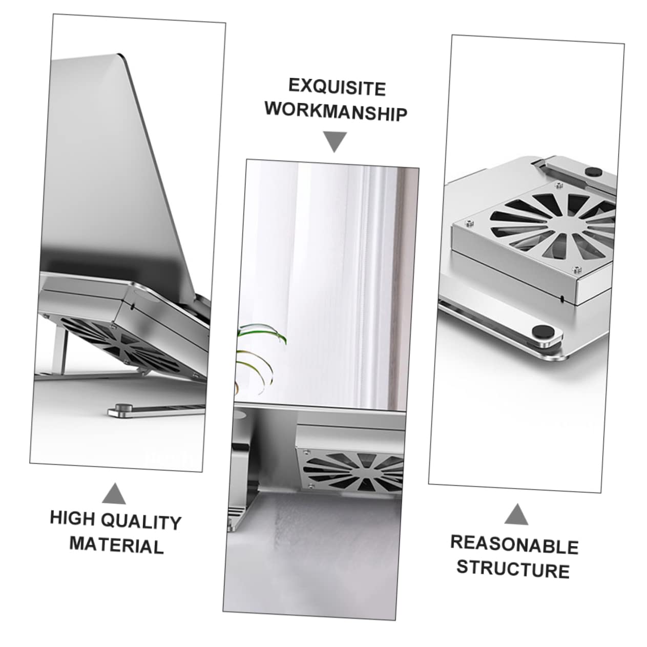 Operitacx Refroidisseur pour Ordinateur Portable glacière Ajustable Refroidisseur d'air pour Ordinateur Portable Refroidisseur de Ventilateur d'ordinateur Portable Silver