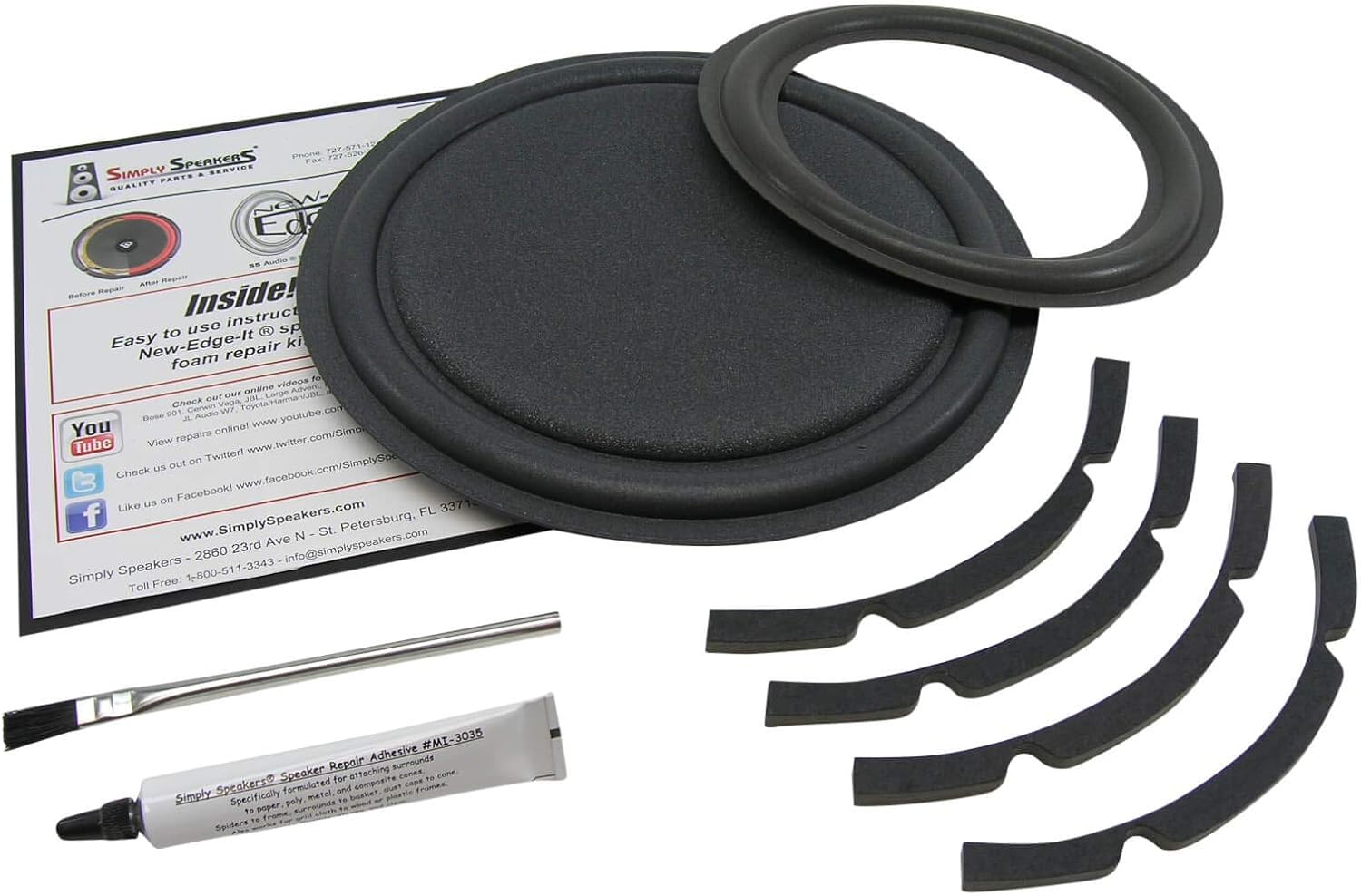 Velodyne V-810XB, VA-907 Subwoofer Repair Kit, Speaker, Passive Radiator, Gasket, FSK-V810XB