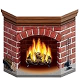 Brick Fireplace Stand-Up Party Accessory (1 count) (1/Pkg)