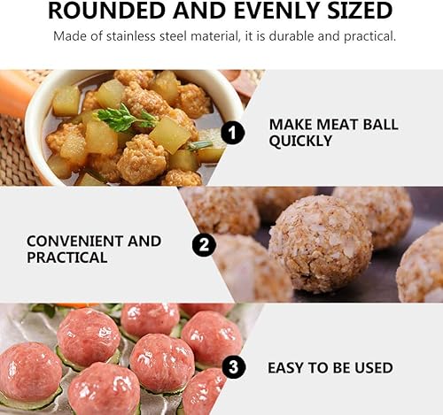 Miniatura 4 de YARDWE 3 piezas de acero inoxidable carne baller albóndigas fabricante cuchara DIY molde tijera pescado arroz bola clip pinzas hielo cocina cocina
