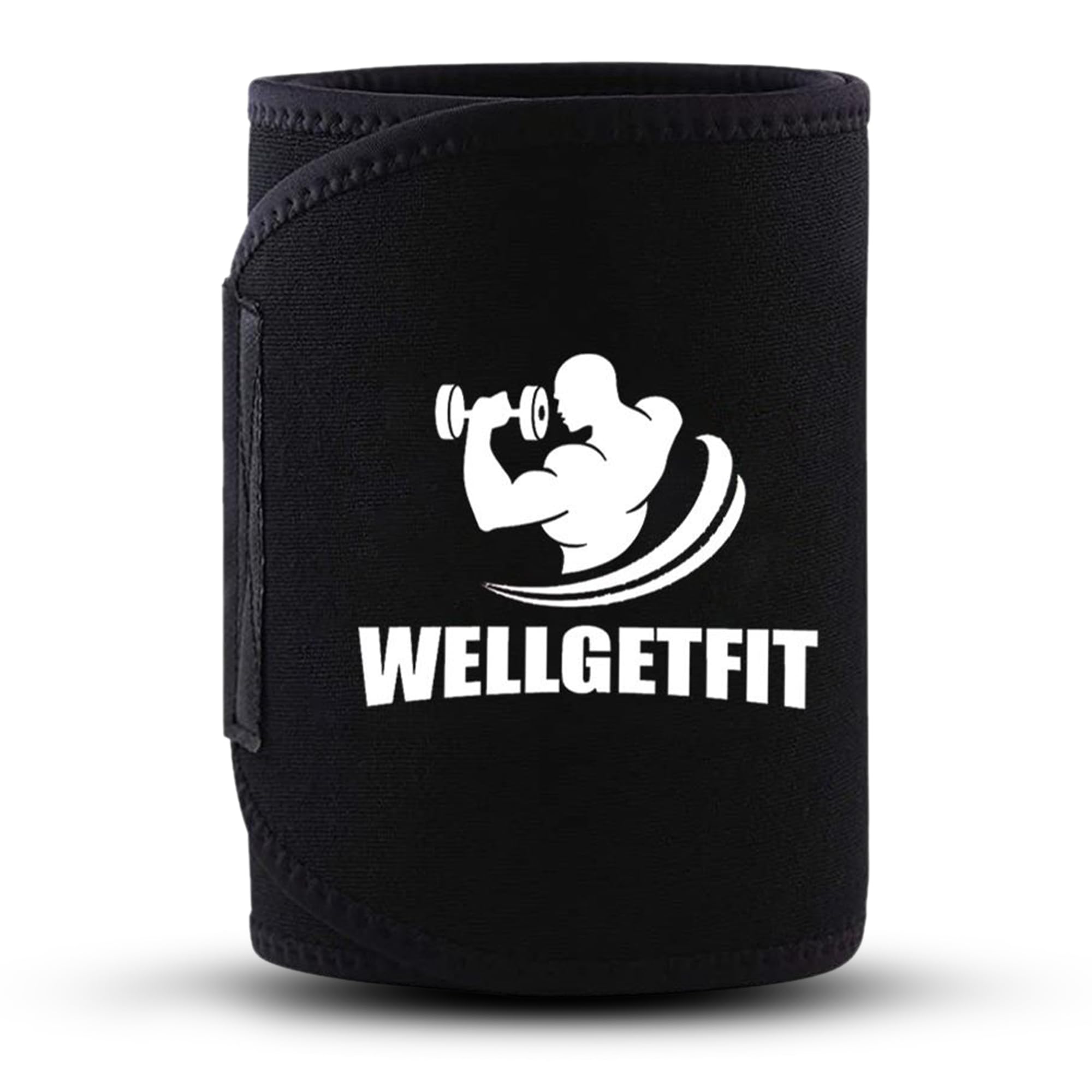 WellGetFit® Waist Trimmer Belt for Men & Women – Neoprene Sweat Sauna Slim Belly Stomach Wrap, Adjustable Waist Trainer Band for Workout, Body Shaping & Lumbar Support