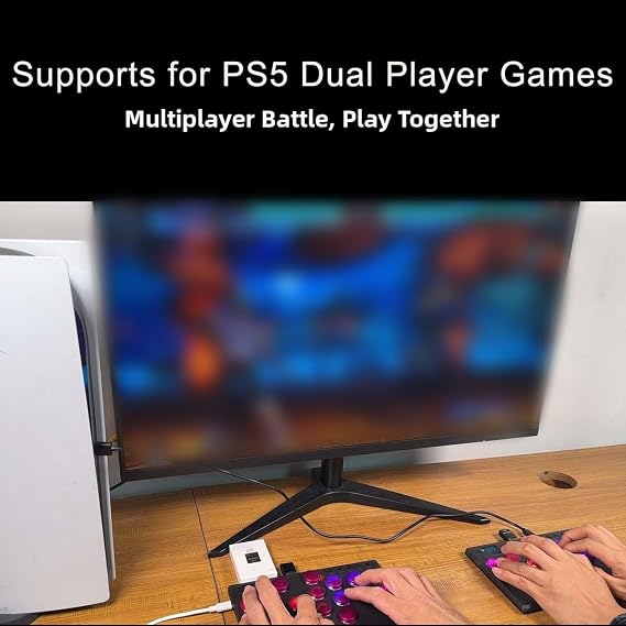 Game Activator, for PS5, 1000Hz Low-Latency Adapter, for Keyboards & Mice, Compatible with Reasnow S1, XIM, Pi, Fighting Pads
