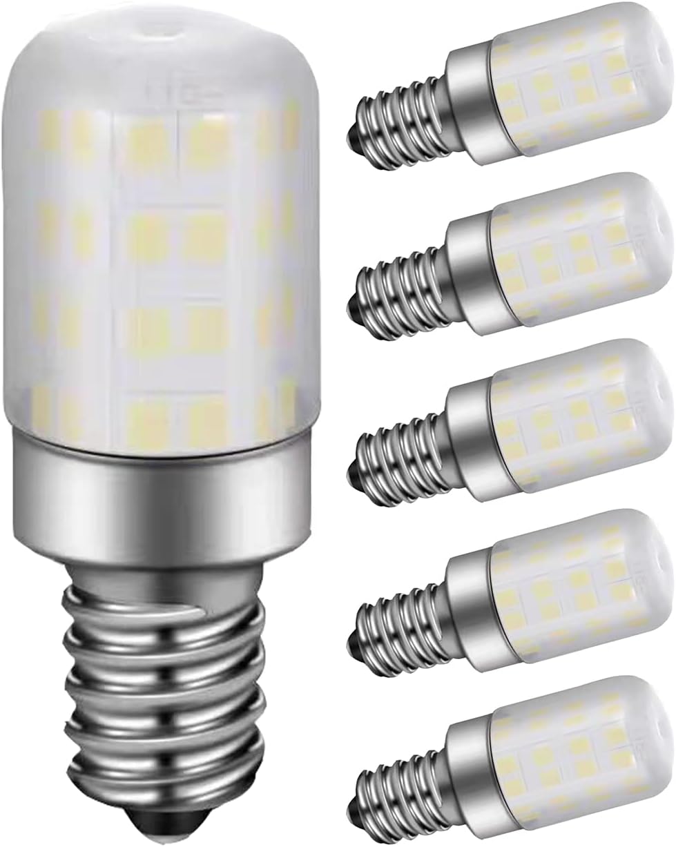 E12 Led Light Bulb 4W Equivalent 40W C7 Replacement Bulbs Clear Type B Candelabra Base Bulbrite Non-Dimmable Daylight White 6000K 5Pack