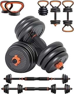 Strongway® Adjustable 6 in 1 Dumbbell Barbell Kettlebell Set