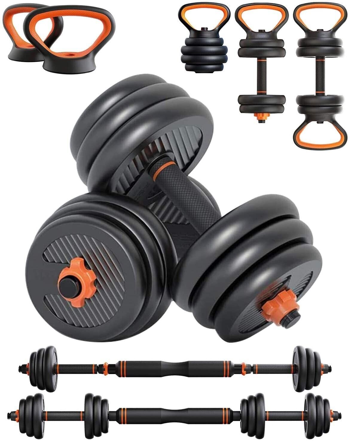 Strongway® Adjustable 6 in 1 Dumbbell Set - 20KG 30KG 40KG SETS - Weight Lifting Workout for Home Gym Fitness Men Women Strength Training (30KG SET)