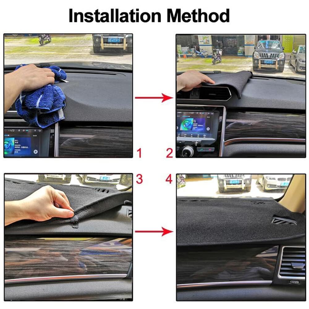 OGRAFF Almohadilla Protectora para Salpicadero,para Kia Picanto X-Line/Morning 2018 (LHD),Protector de Panel de Instrumentos Alfombrilla Antideslizante